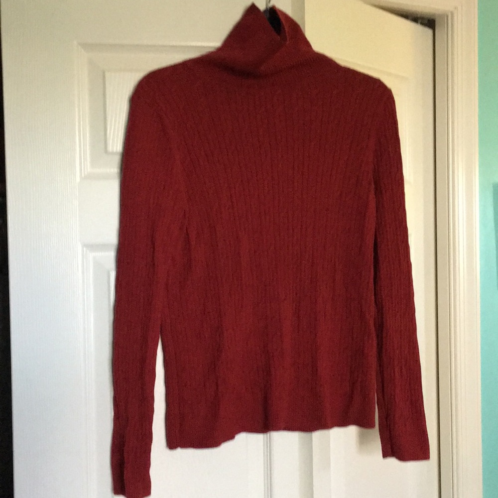 Red turtle neck